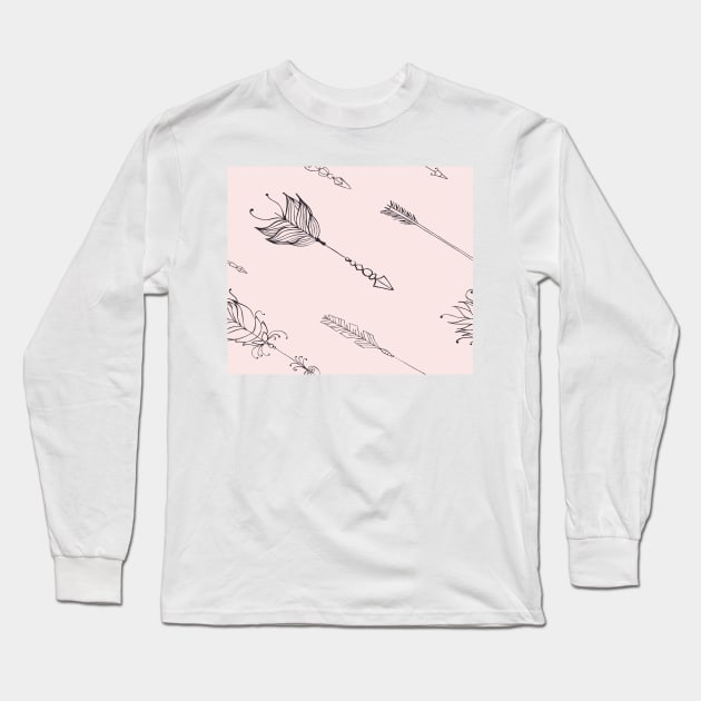 Blush tribal arrows Long Sleeve T-Shirt by RoseAesthetic